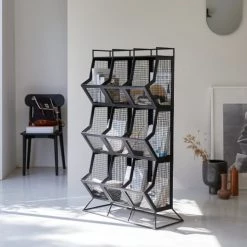 Tikamoon Commodes Et Cabinets Etagère Casiers En Métal -Coffres et malles Soldes etagere casiers en metal 3