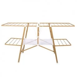 Kitchen Move Aménagements De Placard Et De Dressing Etendoir à Linge Pliable Aluminium Bois Clair 20m