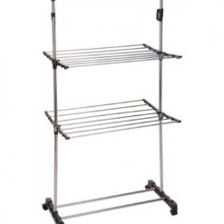 Wadiga Aménagements De Placard Et De Dressing Étendoir à Linge Pliable Sur Roulettes