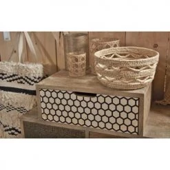 Aubry Gaspard Commodes Et Cabinets Grande Commode En Manguier Zigzag -Coffres et malles Soldes grande commode en manguier zigzag 2