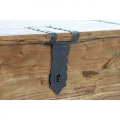 Wadiga Coffres Et Malles Grande Malle De Rangement En Bois Massif Acacia Sur Pied Taillé -Coffres et malles Soldes grande malle de rangement en bois massif acacia sur pied taille 3