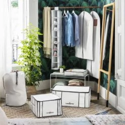 Compactor Aménagements De Placard Et De Dressing Housse De Rangement Sous Vide 42x40cm -Coffres et malles Soldes housse de rangement sous vide 42x40cm 5