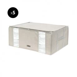 Compactor Aménagements De Placard Et De Dressing Housse De Rangement Sous Vide 65x50cm - Lot De 5 -Coffres et malles Soldes housse de rangement sous vide 65x50cm lot de 5 3