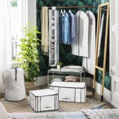 Compactor Aménagements De Placard Et De Dressing Housse Pour Vêtements 60x137cm -Coffres et malles Soldes housse pour vetements 60x137cm 4