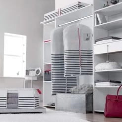 Compactor Aménagements De Placard Et De Dressing Housse Pour Vêtements H137cm -Coffres et malles Soldes housse pour vetements h137cm 13
