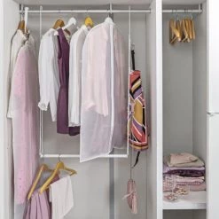 Compactor Aménagements De Placard Et De Dressing Housse Pour Vêtements Translucide H100cm -Coffres et malles Soldes housse pour vetements translucide h100cm 2