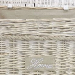 Aubry Gaspard Coffres Et Malles Malle Carrée En Osier Blanchi (lot De 2) -Coffres et malles Soldes malle carree en osier blanchi lot de 2 2