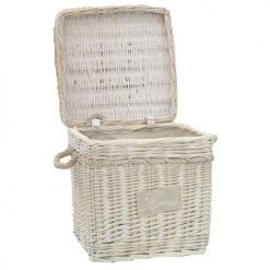 Aubry Gaspard Coffres Et Malles Malle Carrée En Osier Blanchi (lot De 2) -Coffres et malles Soldes malle carree en osier blanchi lot de 2 3