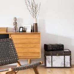 Maisons Du Monde Coffres Et Malles Malle Carte Du Monde Blanche Et Marron -Coffres et malles Soldes malle carte du monde blanche et marron 1000 4 1 205534 5