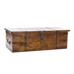 Wadiga Coffres Et Malles Malle De Rangement En Bois Massif Acacia 100x45x40cm