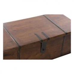 Wadiga Coffres Et Malles Malle De Rangement En Bois Massif Acacia 100x45x40cm -Coffres et malles Soldes malle de rangement en bois massif acacia 100x45x40cm 4