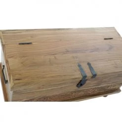 Wadiga Coffres Et Malles Malle De Rangement En Bois Massif Acacia Sur Pieds 90x41x45cm -Coffres et malles Soldes malle de rangement en bois massif acacia sur pieds 90x41x45cm 5