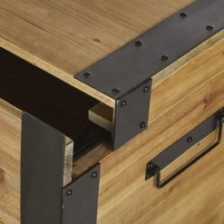 Maisons Du Monde Coffres Et Malles Malle En Bois De Sapin Et Métal Noir -Coffres et malles Soldes malle en bois de sapin et metal noir 1000 16 18 225436 3