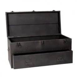 Maisons Du Monde Coffres Et Malles Malle En Métal Anthracite L 89 Cm -Coffres et malles Soldes malle en metal anthracite l 89 cm 1000 11 9 122394 4