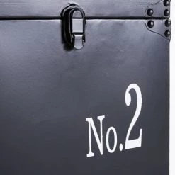 Maisons Du Monde Coffres Et Malles Malle En Métal Noir Imprimé -Coffres et malles Soldes malle en metal noir imprime 1000 0 32 176783 5