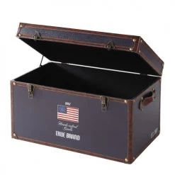 Maisons Du Monde Coffres Et Malles Malle En Toile Bleue -Coffres et malles Soldes malle en toile bleue 1000 2 33 142836 3