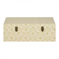 Maisons Du Monde Coffres Et Malles Malle Imprimée Rose Et Dorée