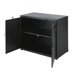 Maisons Du Monde Coffres Et Malles Malle Indus 2 Portes En Métal Noir -Coffres et malles Soldes malle indus 2 portes en metal noir 1000 15 29 211138 2