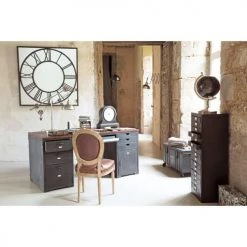 Maisons Du Monde Coffres Et Malles Malle Indus à Roulettes En Métal Noire L 85 Cm -Coffres et malles Soldes malle indus a roulettes en metal noire l 85 cm 1000 0 28 138567 2