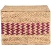 Maisons Du Monde Coffres Et Malles Malle Tressée En Jacinthe D'eau Motif Frise Rouge Et Marron -Coffres et malles Soldes malle tressee en jacinthe d eau motif frise rouge et marron 1000 4 23 227532 1