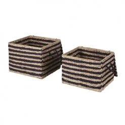 Maisons Du Monde Coffres Et Malles Malles En Jacinthe D'eau Marron Et Noire (x2) -Coffres et malles Soldes malles en jacinthe d eau marron et noire x2 1000 8 34 220532 2