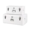 Maisons Du Monde Coffres Et Malles Malles En Métal Blanches (x2) -Coffres et malles Soldes malles en metal blanches x2 1000 7 9 146666 5