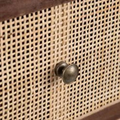 Altobuy Commodes Et Cabinets Meuble 11 Tiroirs Bois Massif Et Façade Rotin -Coffres et malles Soldes meuble 11 tiroirs bois massif et facade rotin 5