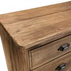 MACABANE Commodes Et Cabinets Meuble 2 Tiroirs 2 Portes Avec Faux Tiroirs En Pin Recyclé -Coffres et malles Soldes meuble 2 tiroirs 2 portes avec faux tiroirs en pin recycle 5