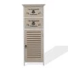 Mobili Rebecca Commodes Et Cabinets Meuble A Colonne Salle De Bain 2 Tiroirs Et Porte En Bois Blanc, Beige 1 Mobili Rebecca Commodes Et Cabinets Meuble A Colonne Salle De Bain 2 Tiroirs Et Porte En Bois Blanc, Beige -Coffres et malles Soldes meuble a colonne salle de bain 2 tiroirs et porte en bois blanc beige