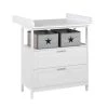 Roba Kids Commodes Et Cabinets Meuble à Langer En Bois Blanc 2 Tiroirs 2 Boites De Rangement Hamburg -Coffres et malles Soldes meuble a langer en bois blanc 2 tiroirs 2 boites de rangement hamburg