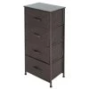 ML-Design Commodes Et Cabinets Meuble à Tiroirs 4 Tiroirs Gris/marron, 45x30x94 Cm, En MDF -Coffres et malles Soldes meuble a tiroirs 4 tiroirs gris marron 45x30x94 cm en mdf