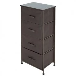 ML-Design Commodes Et Cabinets Meuble à Tiroirs 4 Tiroirs Gris/marron, 45x30x94 Cm, En MDF
