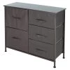 ML-Design Commodes Et Cabinets Meuble à Tiroirs 5 Tiroirs Gris/marron, 80x30x70 Cm, MDF -Coffres et malles Soldes meuble a tiroirs 5 tiroirs gris marron 80x30x70 cm mdf