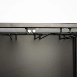 Mathi Design Commodes Et Cabinets Meuble Bar En Fer Noir Et Vitrine En Verre Trempé -Coffres et malles Soldes meuble bar en fer noir et vitrine en verre trempe 5