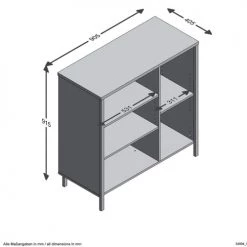 Calicosy Commodes Et Cabinets Meuble De Rangement 5 Étagères Ouvertes - Effet Bois Et Noir 11 Calicosy Commodes Et Cabinets Meuble De Rangement 5 Étagères Ouvertes - Effet Bois Et Noir -Coffres et malles Soldes meuble de rangement 5 etageres ouvertes effet bois et noir 3