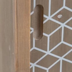 Altobuy Commodes Et Cabinets Meuble Tv 2 Portes 2 Tiroirs Avec Motifs Blancs -Coffres et malles Soldes meuble tv 2 portes 2 tiroirs avec motifs blancs 4