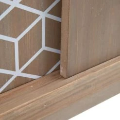 Altobuy Commodes Et Cabinets Meuble Tv 2 Portes 2 Tiroirs Avec Motifs Blancs -Coffres et malles Soldes meuble tv 2 portes 2 tiroirs avec motifs blancs 5