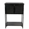 Dutchbone Commodes Et Cabinets Mini-bar En Métal Noir Patiné 2 Dutchbone Commodes Et Cabinets Mini-bar En Métal Noir Patiné -Coffres et malles Soldes mini bar en metal noir patine