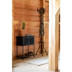 Dutchbone Commodes Et Cabinets Mini-bar En Métal Noir Patiné -Coffres et malles Soldes mini bar en metal noir patine 2