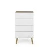 Tenzo Commodes Et Cabinets Petit Meuble De Rangement En Bois 4 Tiroirs H98cm Blanc -Coffres et malles Soldes petit meuble de rangement en bois 4 tiroirs h98cm blanc