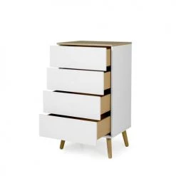 Tenzo Commodes Et Cabinets Petit Meuble De Rangement En Bois 4 Tiroirs H98cm Blanc 11 Tenzo Commodes Et Cabinets Petit Meuble De Rangement En Bois 4 Tiroirs H98cm Blanc -Coffres et malles Soldes petit meuble de rangement en bois 4 tiroirs h98cm blanc 3