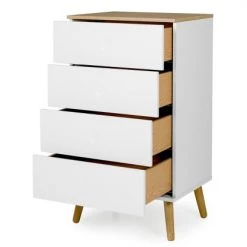 Tenzo Commodes Et Cabinets Petit Meuble De Rangement En Bois 4 Tiroirs H98cm Blanc 12 Tenzo Commodes Et Cabinets Petit Meuble De Rangement En Bois 4 Tiroirs H98cm Blanc -Coffres et malles Soldes petit meuble de rangement en bois 4 tiroirs h98cm blanc 4