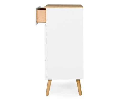 Tenzo Commodes Et Cabinets Petit Meuble De Rangement En Bois 4 Tiroirs H98cm Blanc 8 Tenzo Commodes Et Cabinets Petit Meuble De Rangement En Bois 4 Tiroirs H98cm Blanc – Image 6