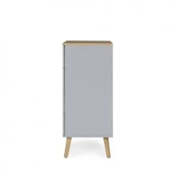Tenzo Commodes Et Cabinets Petit Meuble De Rangement En Bois 4 Tiroirs H98cm Gris Clair -Coffres et malles Soldes petit meuble de rangement en bois 4 tiroirs h98cm gris clair 2