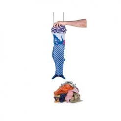 DOIY Aménagements De Placard Et De Dressing Sac à Linge De Voyage Poisson Bleu En Coton -Coffres et malles Soldes sac a linge de voyage poisson bleu en coton 3