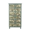 Maisons Du Monde Chiffonniers Semainier 12 Tiroirs Vert Motif Feuilles De Bananier -Coffres et malles Soldes semainier 12 tiroirs vert motif feuilles de bananier 1000 3 4 220051 1