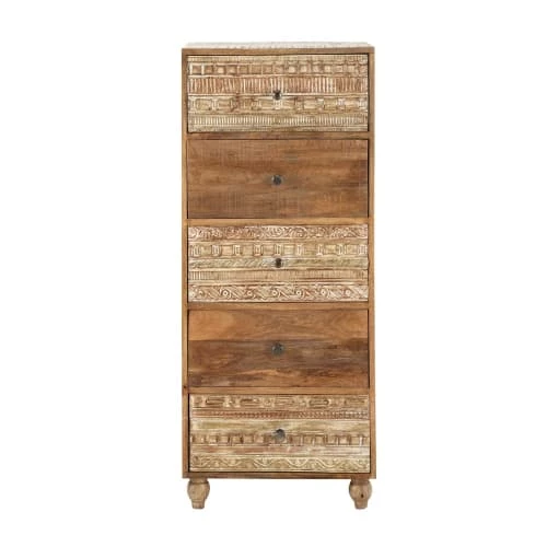 Maisons Du Monde Commodes Et Cabinets Semainier En Manguier Massif Sculpté 3 Maisons Du Monde Commodes Et Cabinets Semainier En Manguier Massif Sculpté