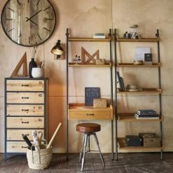 Maisons Du Monde Chiffonniers Semainier Indus 6 Tiroirs En Métal Noir Et Sapin -Coffres et malles Soldes semainier indus 6 tiroirs en metal noir et sapin 1000 3 9 110299 10