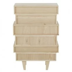 Maisons Du Monde Chiffonniers Semainier Style Scandinave 6 Tiroirs En Paulownia Blanc -Coffres et malles Soldes semainier style scandinave 6 tiroirs en paulownia blanc 1000 7 31 147057 6