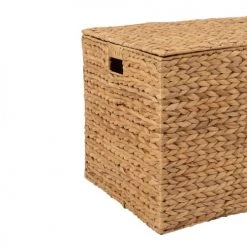 Calicosy Coffres Et Malles Set De 3 Malles Rectangulaires En Jacinthe D'eau - Beige -Coffres et malles Soldes set de 3 malles rectangulaires en jacinthe d eau beige 5